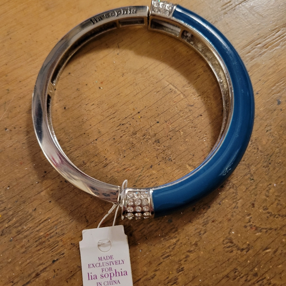 Lia Sophia blue resin bracelet large
